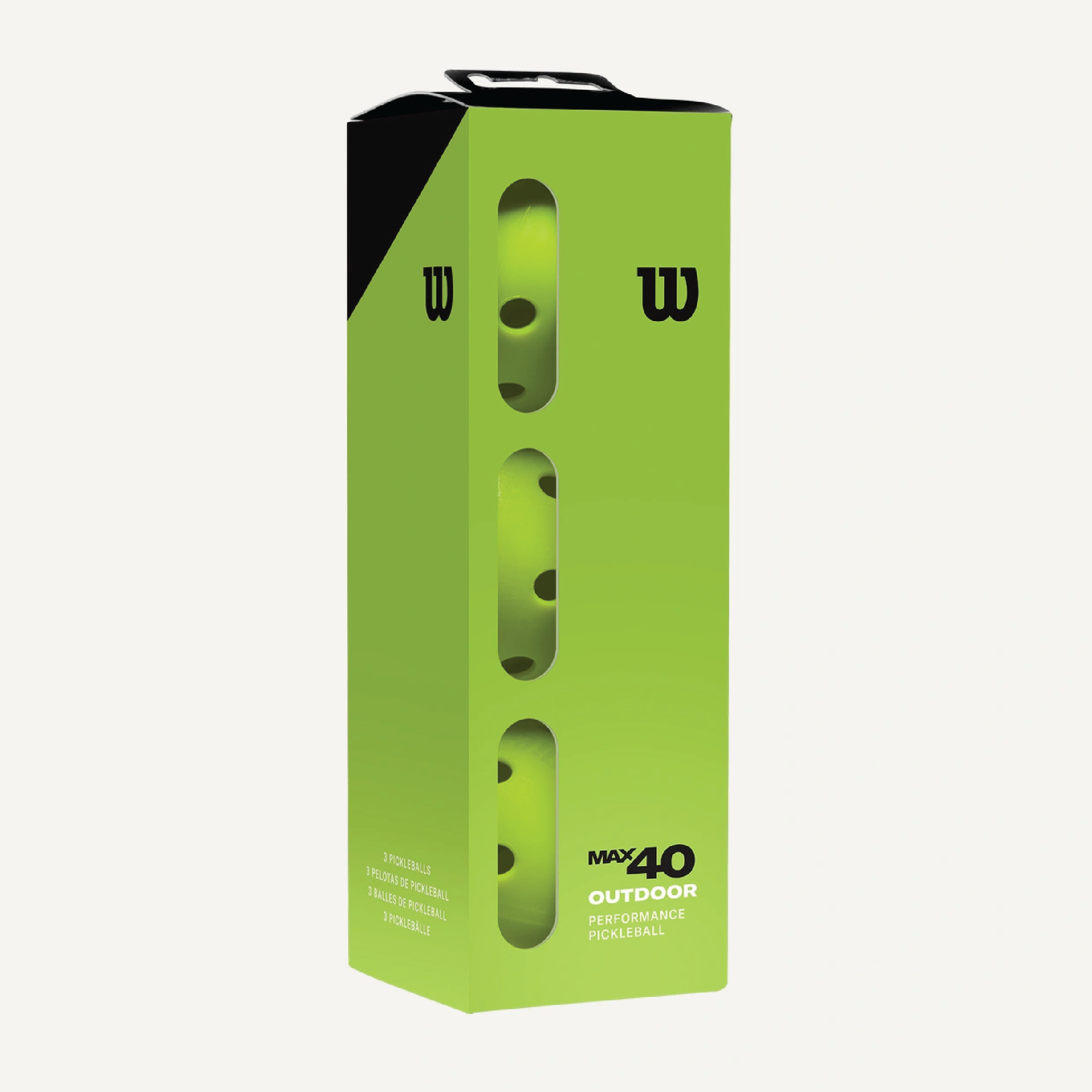 Wilson Max 40 Outdoor Pickleball - 3 Pack Green